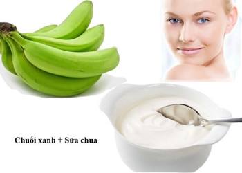 Mặt nạ chuối xanh, sữa chua không đường